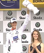 Andy Schleck w�hrend der 17. Etappe der  Tour de France 2009